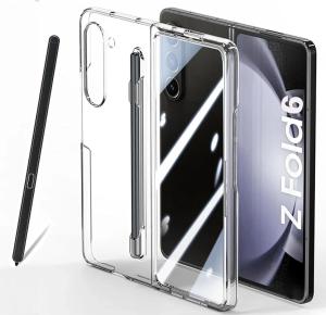 Slim Matte PC Built-in Screen Protector Case for Samsung Galaxy Z Fold 5 6 With S Pen Holder and Pen Cover Stylus Storage Slot