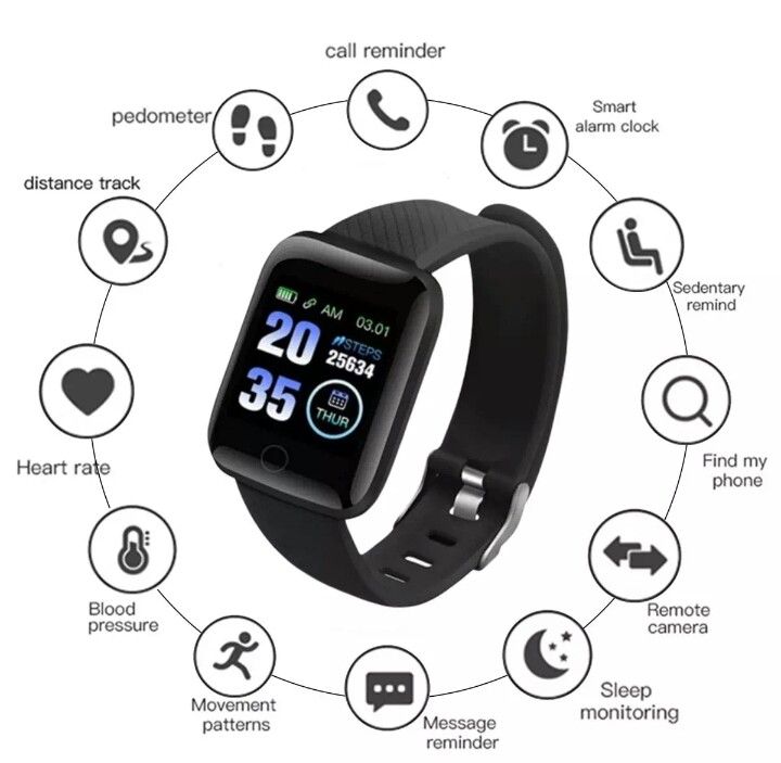 Smartwatch 116 plus smart watch 116plus Lazada Indonesia