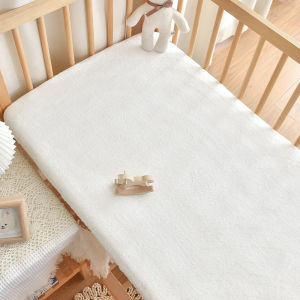 Ga vừa với cũi nhung sữa dày với bọc bảo vệ nệm giường gấp cho bé sơ sinh mềm dây chun