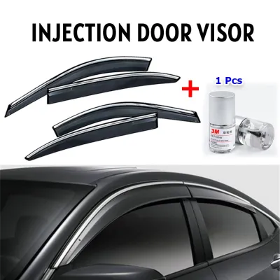 Proton S70 2023 Door Visor Chrome Line Injection Air Press Window Shield Pelindung Cermin Tingkap
