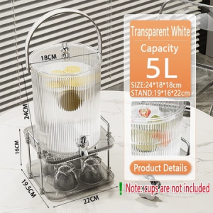 5L Cold Water Kettle With Faucet Water Container Juice Beverage Drink Water Dispenser Jug Kettle For Refrigerator