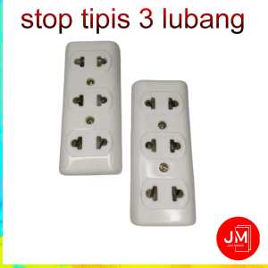 terminal 3 lubang tanpa kabel stop tipis colokan listrik COD