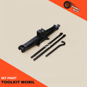 Toolkit Set Dongkrak 2 Ton & Gagang Pemutar Dongkrak Mobil Hitam