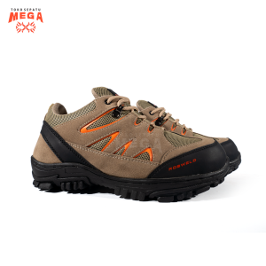 ROBWELD - Sepatu Pria Safety Boots Ujung Besi Kerja Touring Hiking Tracking Outdoor Phanter 39 - 44