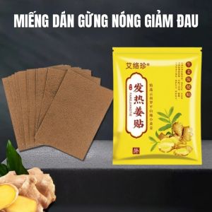 Miếng Dán Nóng Thảo Dược Ngải Cứu Gừng 50 Miếng – Giảm Đau Vai Gáy Lưng Xương Khớp Kinh Nguyệt