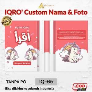 Alfareza - Buku Iqro QRCode Custom Nama & Foto Hardcover Softcover Full Color BW / Iqra Full Color BW Jilid 1 - 6 Lengkap