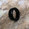 Ring Cincin Natural Giok Black Jade Aceh Terapi Nempel Magnet Minimalis. 