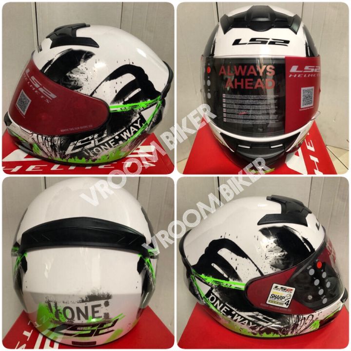 ls2 ff352 fluo helmet Helmets - Rookie - Rampage - Gloss Yellow - Single Visor Full Face (Large LS2 Helmet FF352 Rookie One
