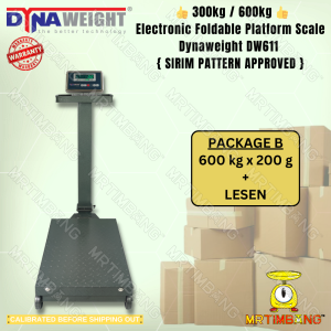 { SIRIM PATTERN APPROVED } 👍 300kg / 600kg👍 Electronic Foldable Platform Scale Dynaweight DW611
