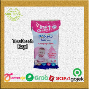 TISU BASAH PASEO BABY 50S (BELI 1 GRATIS 1)  TISU BASAH PASEO JOJOBA OIL // TISU BAYI LEMBUT TERLARIS
