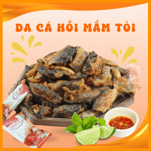 [Món mới]  Hũ 400G Da Cá Sấy Giòn Sốt Mắm Tỏi Lý Sơn