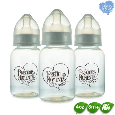 Precious Moments 3pc. 4oz Clear Feeding Bottle