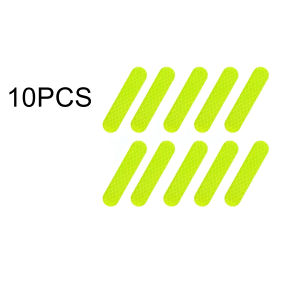 20PCS Universal Motorcycle Helmet Reflective Strips & Warning Tape Fluorescent Night Safety Stickers & Car Decorative Arrows