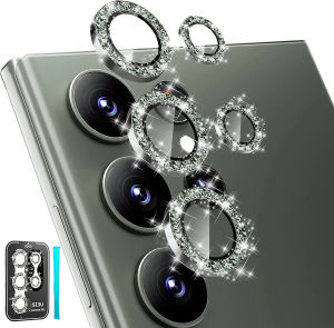 Diamond for Samsung Galaxy S22 S23 Ultra 9H Tempered Glass Camera  Protector Alloy Ring Cover For Galaxy S23 Ultra S23 Plus
