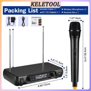 660Bt Dual wireless cordless microphone karaoke Meters Dual Channels Wireless Mic System For Professional UHF Karaoke UT4 麥克風