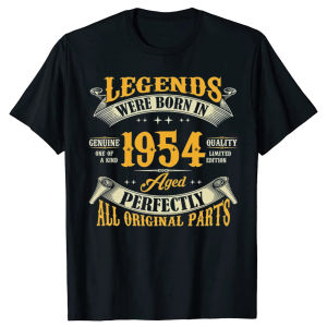 72th Birthday Shirt for Men Legends Were Born in 1954 Vintage 72 Years Old T-Shirt Short Sleeve Tops Tees