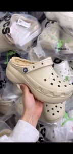 CrocsFanClub – PB342 - sục classic đế cao lót lông chuẩn ấm mùa đông sz w5-w9 chuẩn form