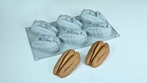 Mousse cake moulds and chocolate moulds suitable for sweets ice cubes jellies and DIY cake decorations (Almonds)