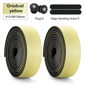 WEST BIKING Road Bike Handlebar Tape Anti-slip Shock Absorbing Gradient Color Bicycle Handlebar Strap PU Dirty-Resistant Handle Bar Tape With Bar End Plugs