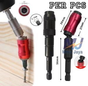 Pemanjang Pivot Mata Obeng Extension Hexagonal 1/4 Inch Magnet Adaptor Ekstensi Mata Bor Magnet Adjustable 30 Derajat