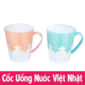 Cốc nhựa Việt Nhật 2 màu 320ml chịu nhiệt tốt cốc uống nước đánh răng