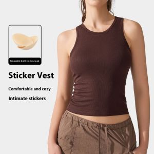 Áo ba lỗ thể thao liền mảnh của phụ nữ Kai si ke với miếng đệm có thể tháo rời để tập Yoga và thể dục