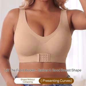 Women High Impact Sports Bra Yoga Vest Fixed Cup Built In Bra Antibacterial Fabric Shockproof Workout Top Outer Wear