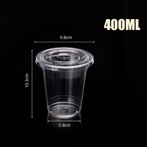 【30Pcs】400ML Plastic Elegant VPAC Pet Cup PET Cup 16oz for Cold Drinks PET Cups dabba