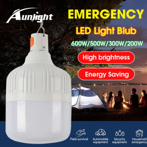 Aunlight 600W Rechargeable Light Hanging Light Bulb for Camping LED Night Market Emergency Light
