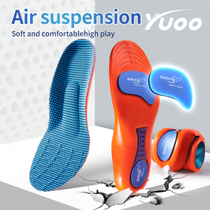 Yuoo 1Pair Height Increase Insoles for Shoes Deodorant Breathable Cushion Running Insoles for Feet Men Women Orthopedic Care Heel Lift Pads