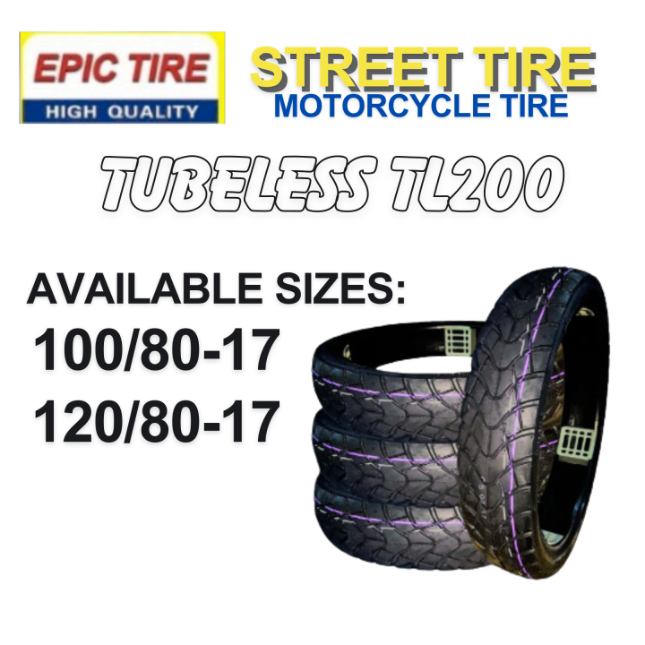 Epic Tire (TL200) Dual Sports Tire Tubeless Motorcycle Tires For SUPRA