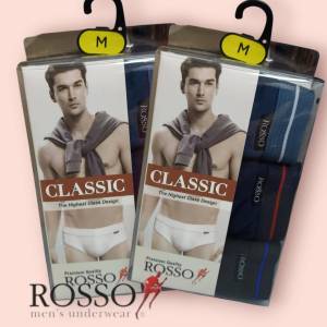 ROSSO CLASSiC แถบยาง รหัส236 แพ็ค3ตัวคละสีเข้ม ราคาพิเศษ แท้100%