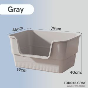 WaggyWaggy Super Huge Cat Litter Box Jumbo Toilet Large Sand Tandas Kucing Bekas Pasir 貓砂盆 TOI0015