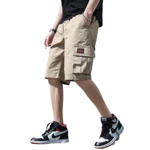 ZITY Solid Color Mens 6-Pocket Cargo Shorts - Breathable Straight Leg Design. Functional for Outdoor Trips & Urban Fashion Trends!