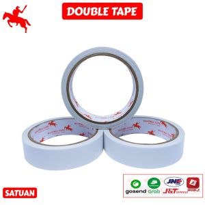 [TERMURAH] Double Tape Super Kuat KSATRIA Tape Double Tape 6 - 12 - 24 - 48 mm X 10m -Pcs