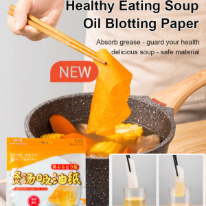 Kitchen Oil-Absorbing Paper Soup Oil Absorb Paper Disposable Non-toxic Soup Fried Oil Filter Film Reject Grease Kitchen