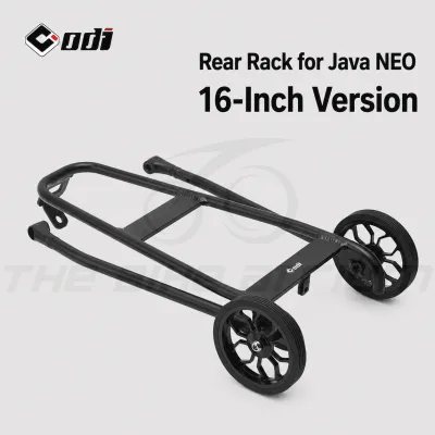 Java Neo Rear Rack 16/20 Inch Trifold Bike ODI Carrier with Easywheel Folding Bicycle Rack