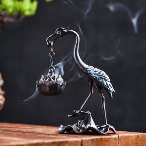 Lư Xông Trầm Hương Phong Thủy Hạc Sen – Lư Đốt Trầm Để Bàn Decor Bàn Thờ Phật Gia Tiên