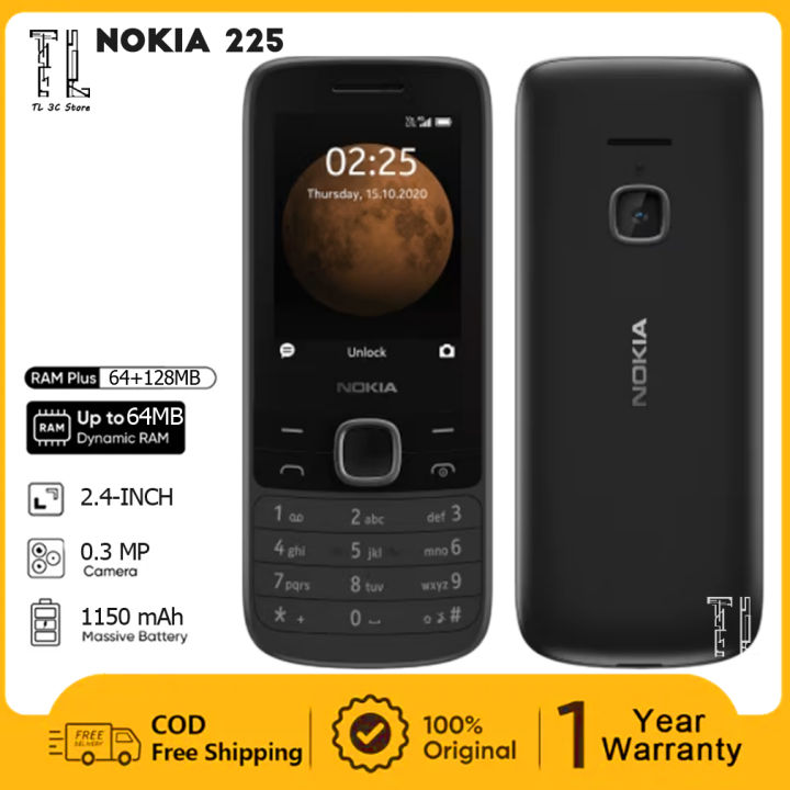 Legit Nokia 225 Original 1150mAh Keypad Feature Phone Dual Sim game ...