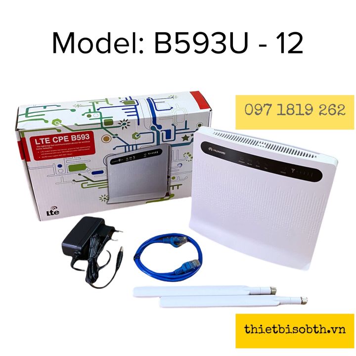 Bộ Phát Wifi 4G Cắm Điện Huawei B593-U12 3G/4G Tốc Độ Khủng 150Mbps Hỗ Trợ 32 Máy Kết Nối