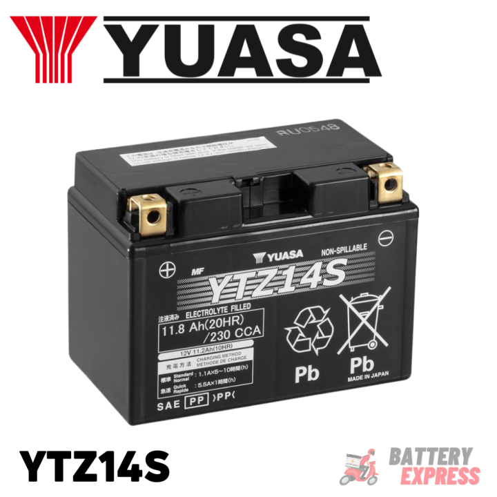 Yuasa YTZ14S Battery LOWEST PRICE Motorcycle Batteries High