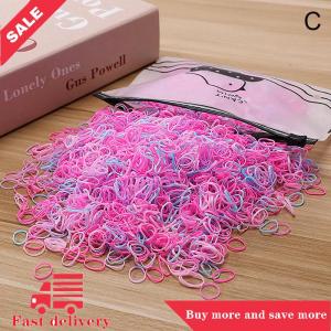 [COD] 1000pcs Girls Colourful Disposable Rubber Band Elastic Hair Bands Headband Children Ponytail Holder Bands For Kids Accessories