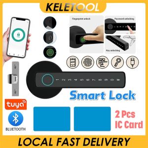 Biometric Security Door Lock Smart Fingerprint Lock Electronic Digital Lock Keyless Entry Door Knobs App IC Cards Controlled Smart Door Lock