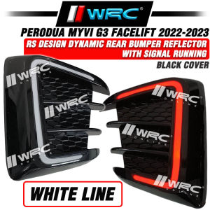 Perodua Myvi G3 Facelift 2022 - 2023 RS Design Dynamic Rear Bumper Reflector With Signal Running ( UV Black Cover )