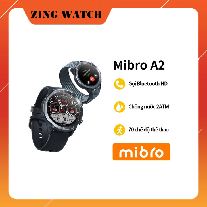 Đồng Hồ Thông Minh Mibro A2 - Bluetooth nghe gọi, 2ATM Chống Nước, Theo Dõi Sức Khỏe, 70 Chế Độ thể thao