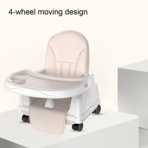 BOY TOOLS - Foldable High Chair Booster Seat For Baby Dining Feeding Adjustable Height & Removable Legs