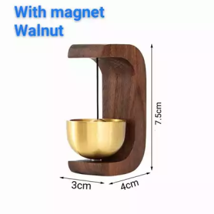 Vintage Non Perforated Doorbell Magnetic Wood Adhesive Wind Chime Home Refrigerator Decoration
