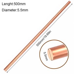 OUREAL Đồng T2 Thanh đồng Đường kính 2-10mm Chiều dài 500mm. Thanh loại Bền bỉ Thanh đồng đỏ