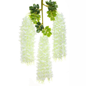 12 pcs/110M Artificial Wisteria Vine Ratta Hanging Garland Silk Flowers String Home Party Wedding Decor wedding
