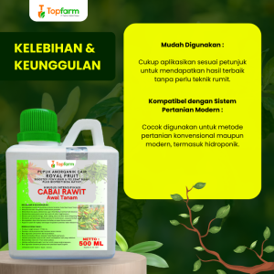 Pupuk Pestisida Topfarm / Obat Semprot Cabe Rawit Awal Tanam / Obat Penyubur Cabe Baru Tanam / Obat Cabe Baru Tanam / Obat Pertumbuhan Tanaman Cabe Rawit / Obat Pemacu Pertumbuhan Cabe Rawit